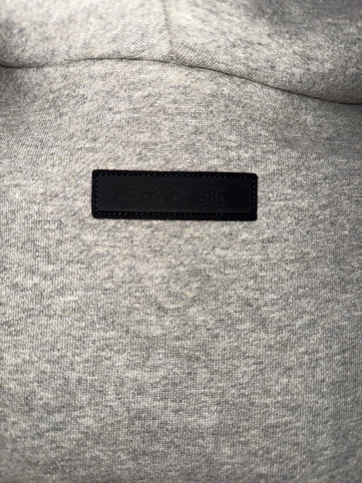 Felpa con cappuccio Fear of God Essentials taglia XL uomo erica avena collo alto calda