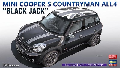 1:24 Hasegawa Mini Cooper S, Countryman All4, Black Jack Bausatz HA20704 Modell
