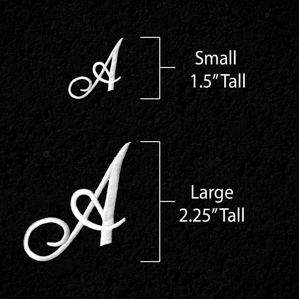 Monogram Letter Patch Kit 26 Cursive Iron-On Appliques for Clothing | eBay