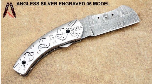 Set Of 3 Premium Angless Folding Knives Handmade Damascus #Ramzan Offer Lot 27 - Picture 14 of 18