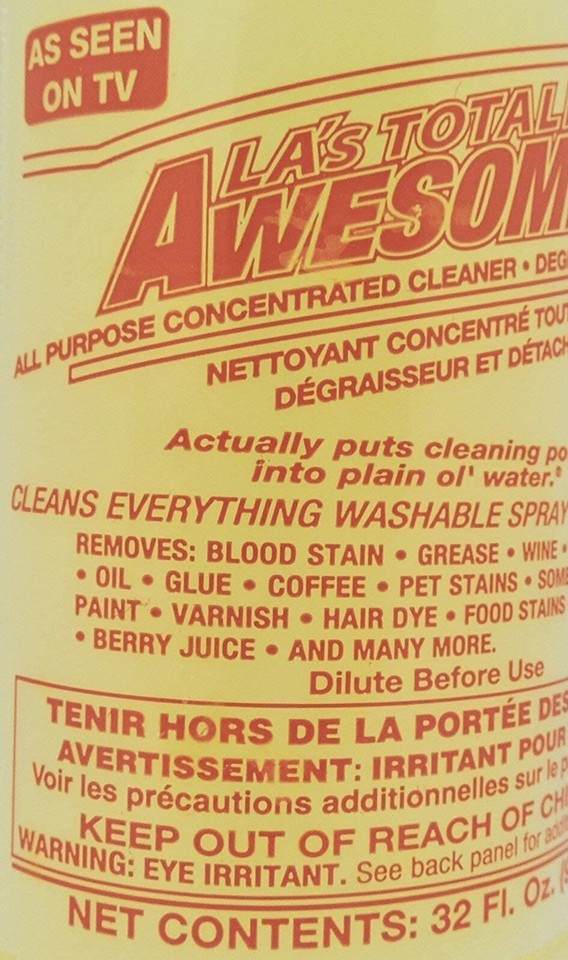 2 Bottles LA's Totally Awesome All Purpose Cleaner 32oz FREE SHIPPING