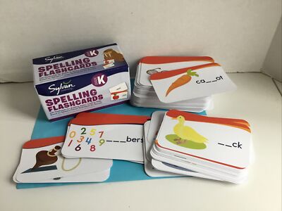 Sylvan Grade K Spelling Flashcards For Building Better Spelling Skills vocab EUC