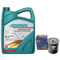 MotoröL Set 10W-40 Addinol 5 Liter + ÖLfilter SM 832 FüR Renault Clio II Thalia