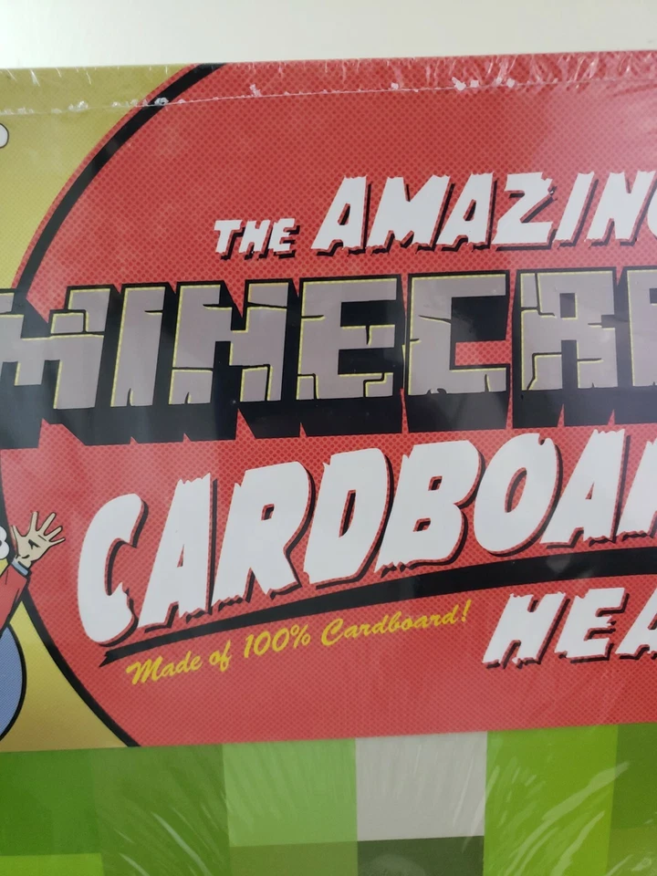 The Amazing Minecraft Cardboard Head Jinx Costume Mask Accessory Costume NEW NIP - Image 4 of 4