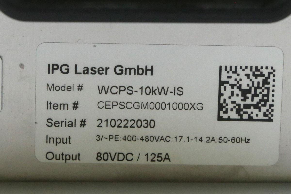 アンプ IPG Laser ECO Series WCPS-8000-152 IPG used WCPS-10kW-IS