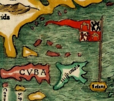 Ancient Earliest First Antique Map Of America 1544 Canvas Magnetic