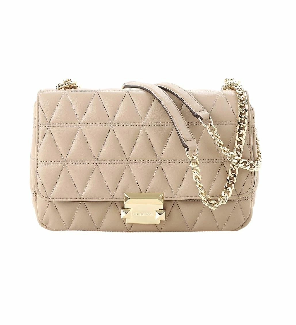 Michael Kors Large Truffle Beige Quilted Leather Bag | eBay