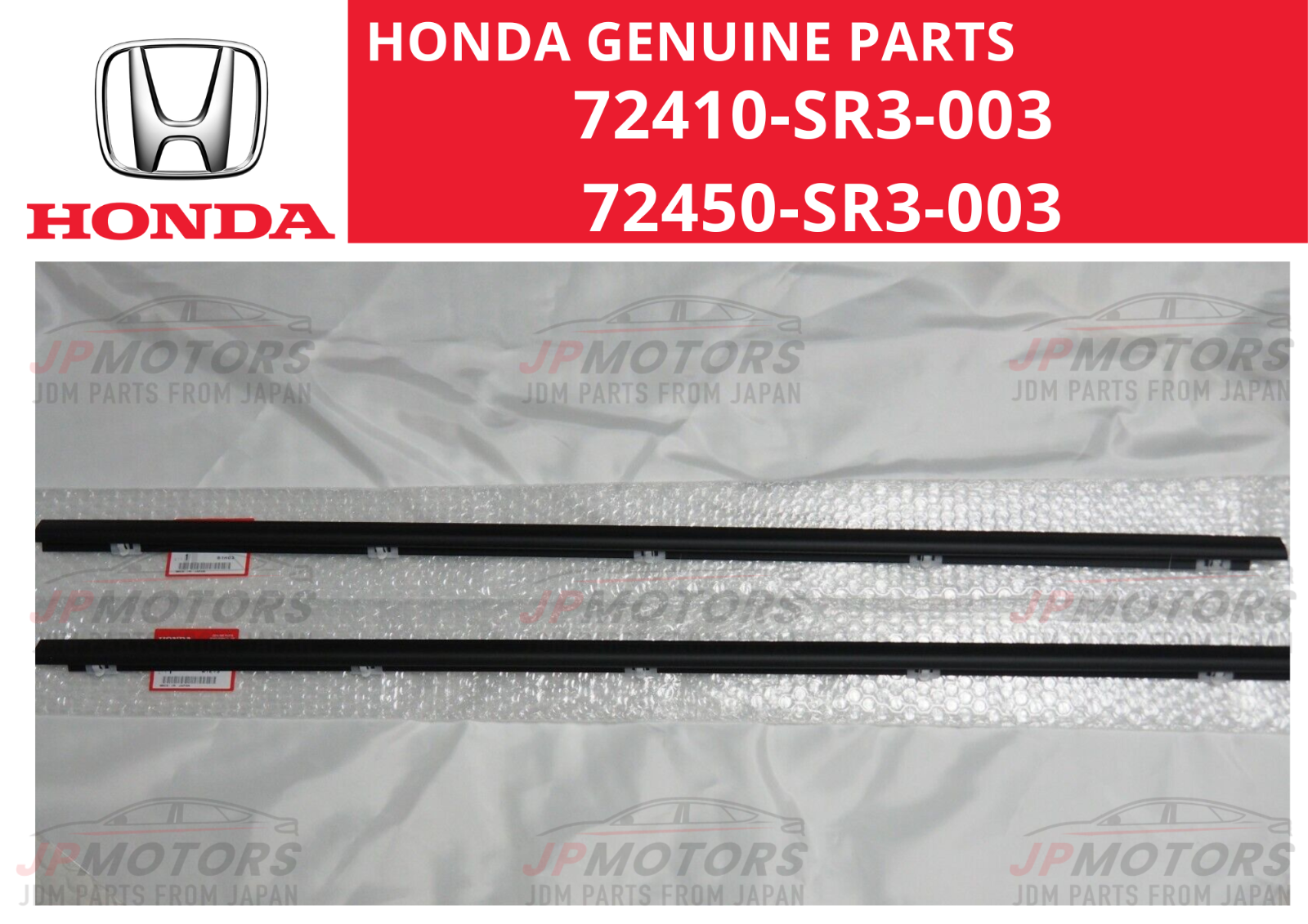 Honda Genuine EG6 Civic Outer Window Door Molding 72410-SR3-003 72450 ...
