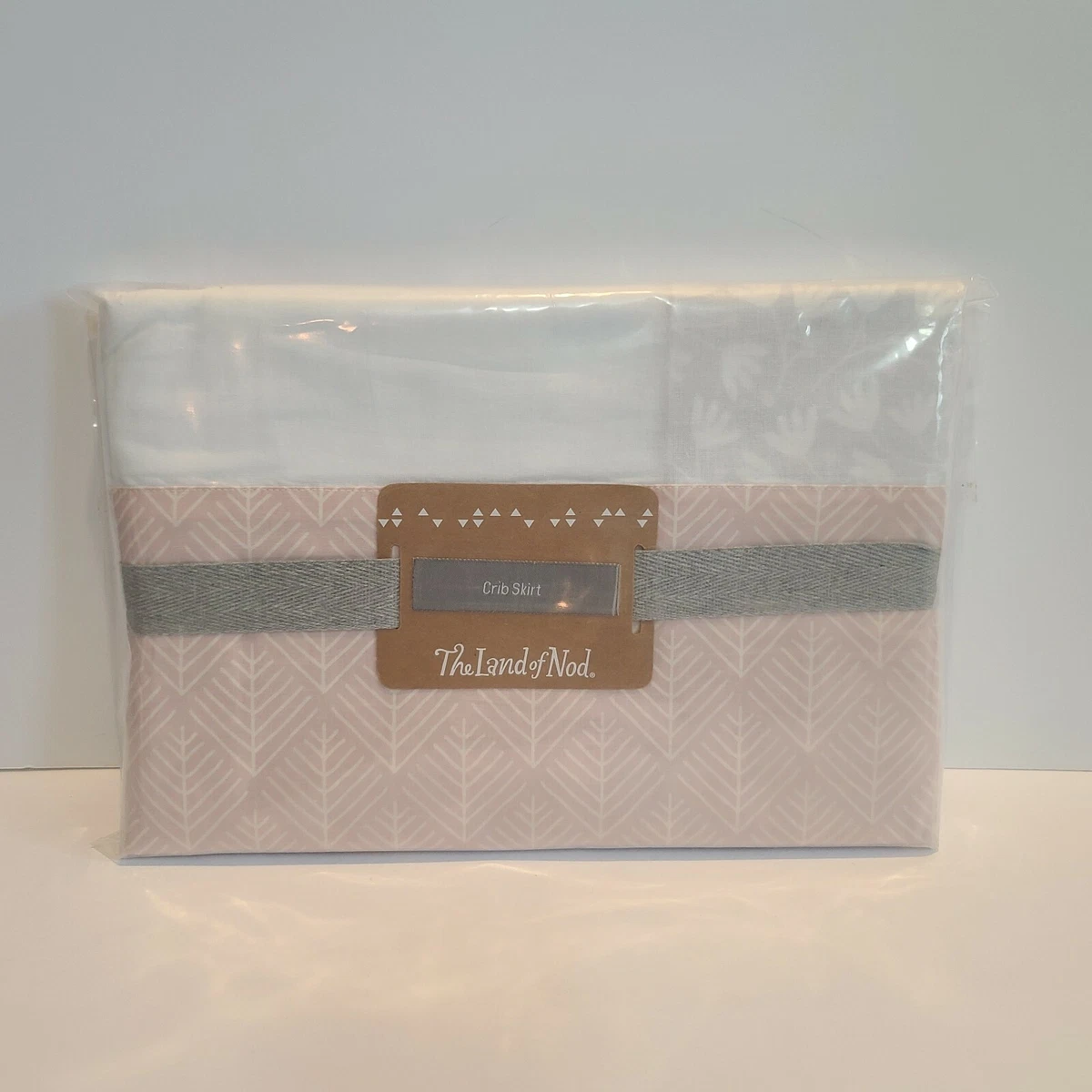 Baby Crib Skirt Nursery Bedding The Land of Nod Light Pink 100