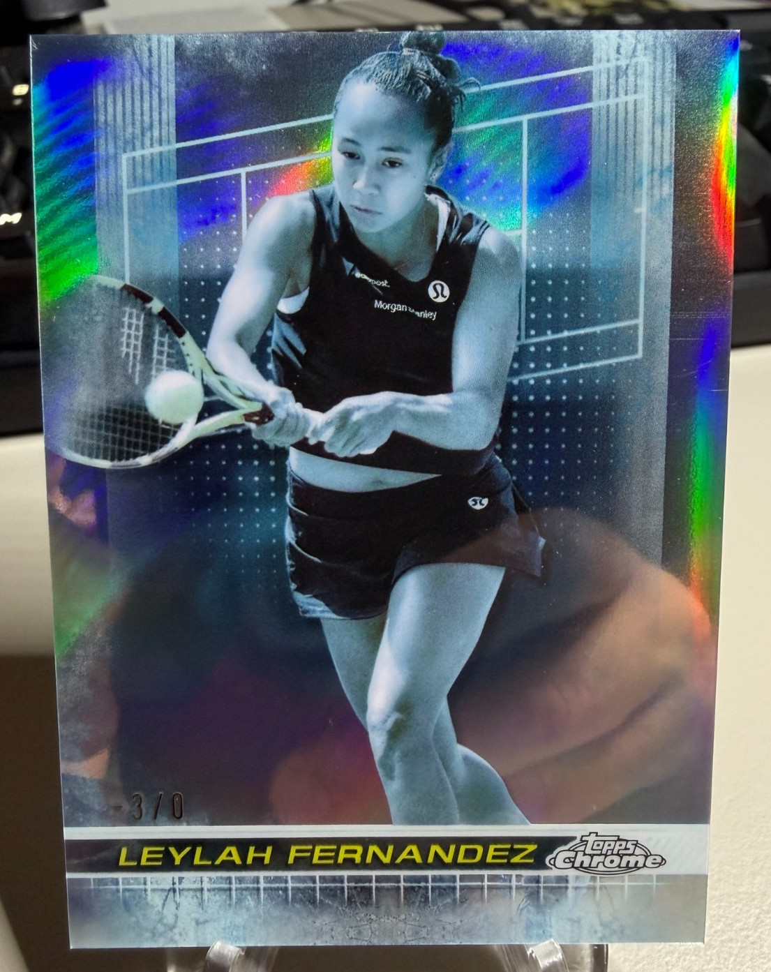 2024 Topps Chrome Tennis Leylah Fernandez FrozenFractor -3/0 - Canada!