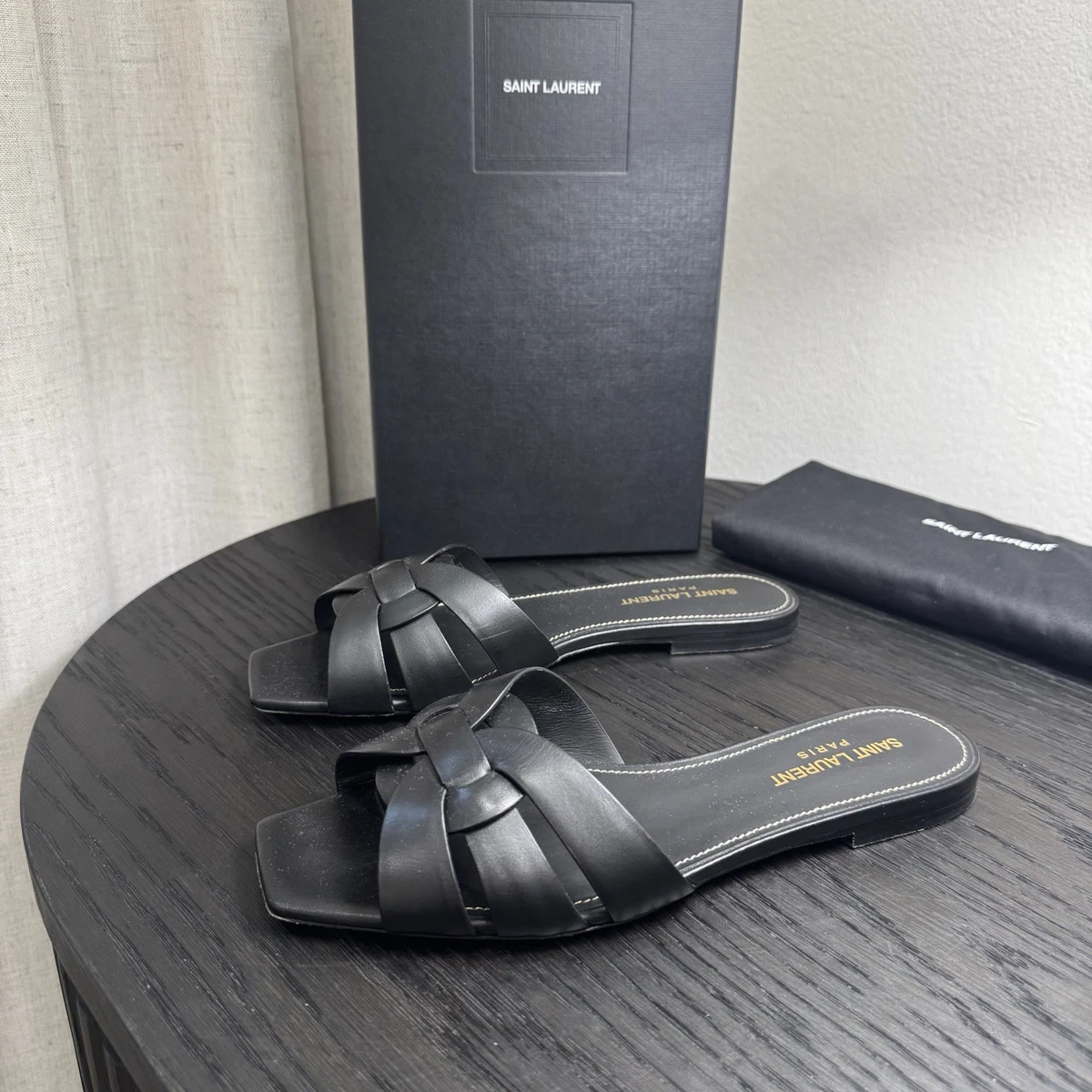 Saint Laurent Black Sandals for Women for sale | eBay