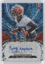 2021 Panini Spectra Rookie Neon Blue Prizm 6/50 Greg Newsome II #255 Auto w6g