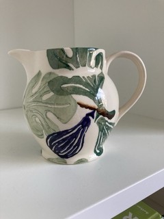 Vintage Early Emma Bridgewater Sponge Ware Fig Jug Diamonds Backstamp