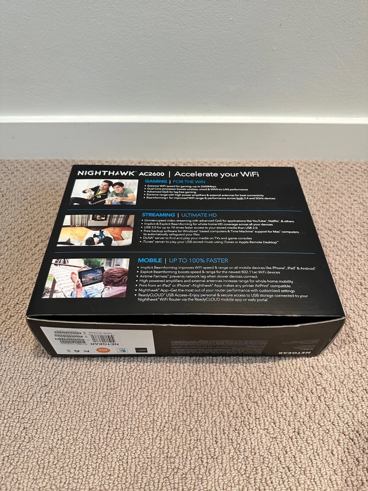 Netgear R7450 Nighthawk AC2600 умный WiFi маршрутизатор - R7450-100NAS - Изображение 2 из 4