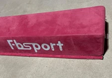 FBSPORT 9.5ft Balance Beam Folding Gymnastics Beam Foam Balance - Pink 
