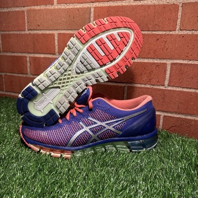 ASICS Gel-Quantum 360 Running Shoes, Blue/Coral, Cushion Support Size 8W