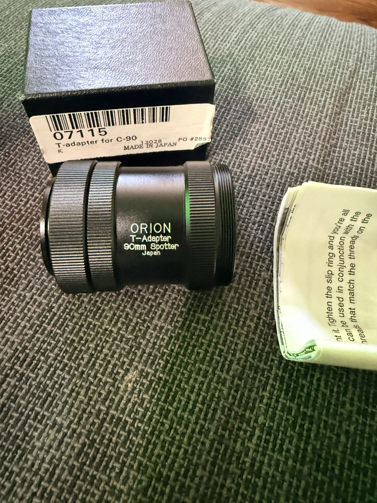 Orion T-Adapter 90mm Spotter Made in Japan with Box Vintage 