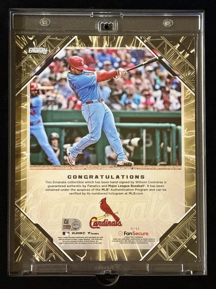 WILLSON CONTRERAS 2025 Fanatics Emanate Under Wraps Oro Automático/50 Cardinals🔥📈 Foto 2 de 2