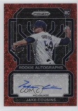 2022 Panini Prizm Rookie Red Donut Circle 33/35 Jake Cousins #RA-JE Auto 08i4