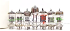 7 Nice Tested Mixed Vintage Import 12AT7/ECC81 Vacuum Tubes.............1 Money!