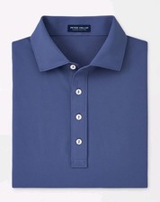 Peter Millar Crown Crafted Soul Performance Mesh Polo Blue Mens Size XXL