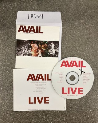 Live at the Bottom of the Hill in San Francisco by Avail (CD) No Case #1A264