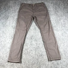Sun + Stone Pants Mens 31 Slate Gray Khaki Chino Straight Leg Casual Stretch