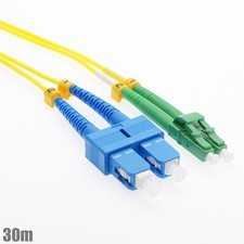 30M SC/UPC to LC/APC Fiber Optic Duplex Single-Mode Optical Patch Cable Cord