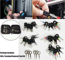 100Pcs Depinning Electrical Connector Pin Removal Tool Kit Wire Terminal Release