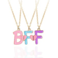 Best Friend Necklace Friendship Necklace Gifts Matching BFF Necklaces for 3 BFF