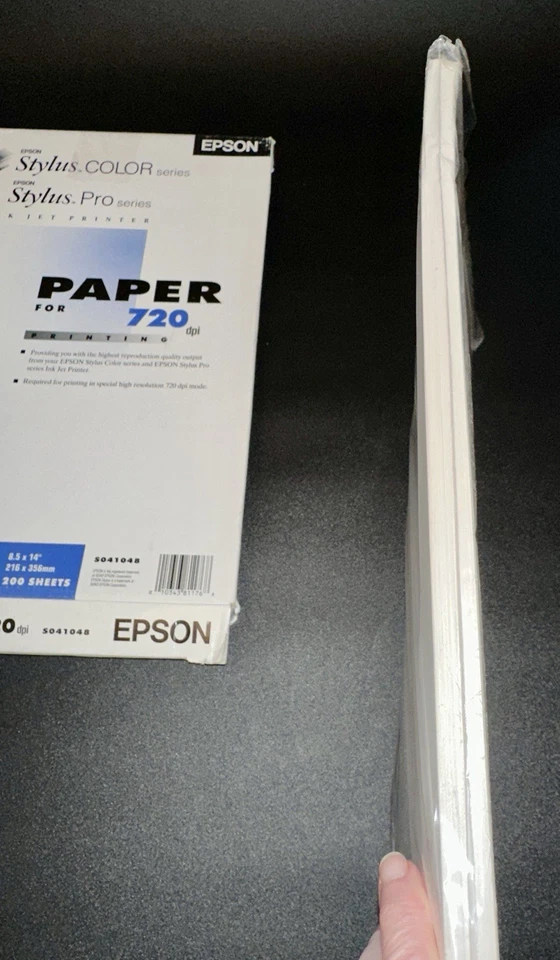 Epson Stylus Color, Pro S041067 Ink Jet Paper for 720 dpi Legal 8.5x14 100 Sheet - Image 4 of 4