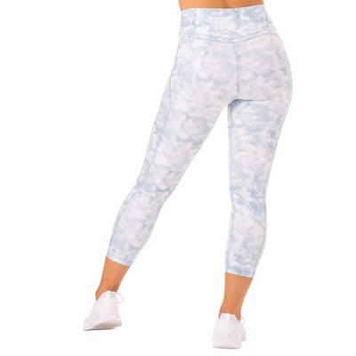 Ryderwear Steel Blue Tie Dye 7/8 Leggings, Size XS, Workout, Gym, Yoga, Running