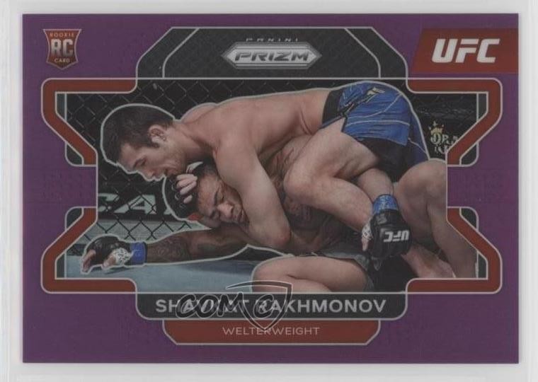 2022 Panini Prizm UFC Purple Prizm 105/149 Shavkat Rakhmonov #80 Rookie RC g9j