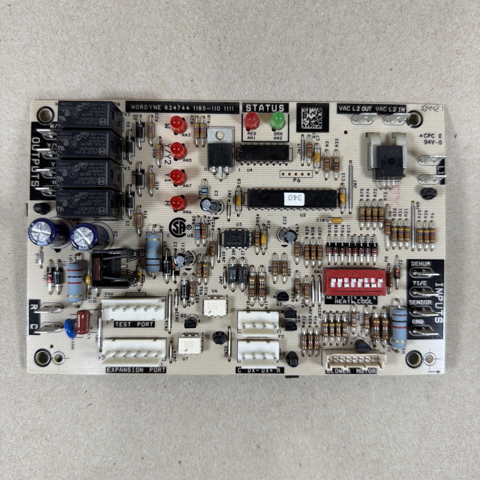 🔥 Nortek Nordyne Air Handler Control Board 624807 1185-120 1185-83-1002A (H32)