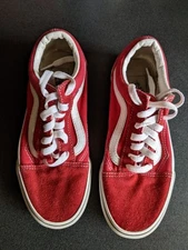 Vans Skater Shoes 500714 Men's Size 4.5 Women's Size 6.0. Red Canvas & Suede. 