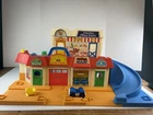 New ListingVtg Fisher Price Little People Main Street #2500 Playset 1986 w/Track & Car