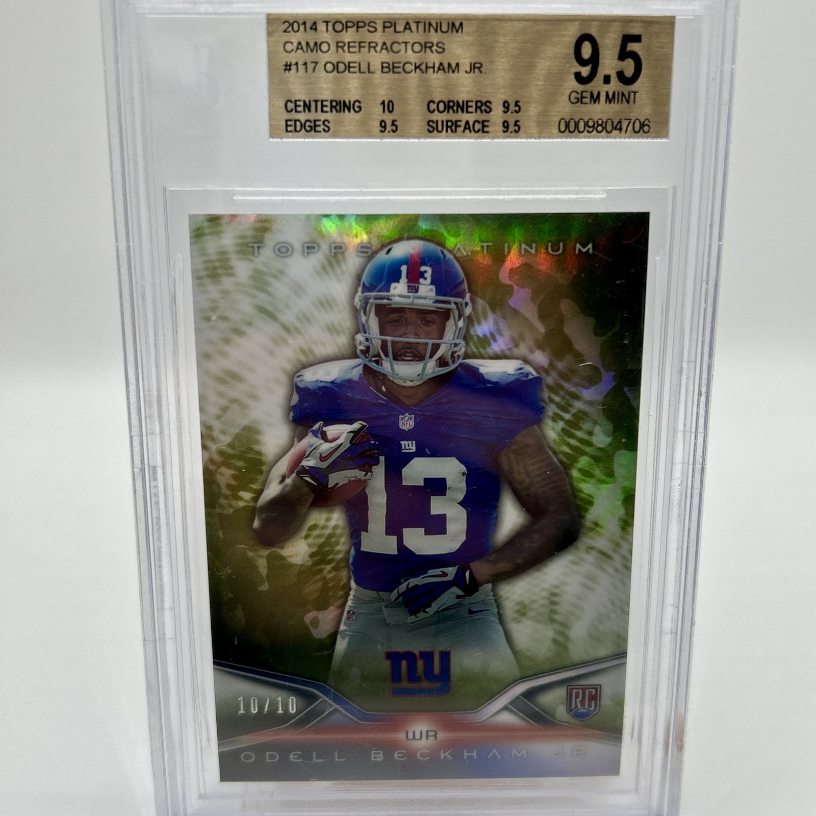 Odell Beckham Jr. Topps Platinum #117 Camo Refractor