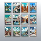 Acrylic Travel City Holiday Fridge Magnet –Souvenir Gift Refrigerator Decoration
