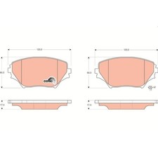 Juego De Pastillas De Freno Trw GDB3251 Cotec para Toyota Eje Delantero