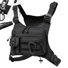 Tactical Style Chest Rig Running Vest Front Pouch Utility Outdoor Storage Bag