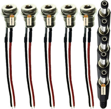 5.5 X 2.1 MM 5A DC Power Jack Socket Threaded Female Mount Connector Adapter wit