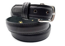 Boston Men's Leather Belt 48 Black USA Made Western Cowboy Dad