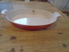 Cousances (Le Creuset) Gusseisen ovaler Bräter orange 32 cm Vintage