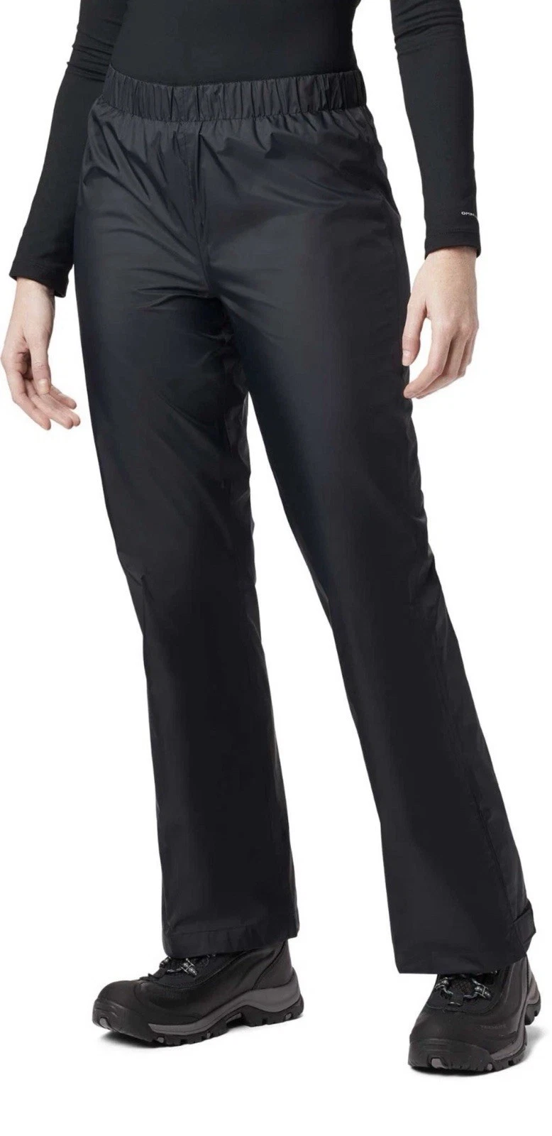 NIB Columbia Omni-Tech Storm Surge Black Waterproof Rain Pants Women's L