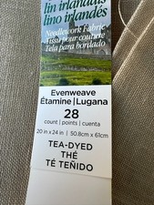 Lugana evenweave 28 count tea-dyed two cuts Charles Craft / DMC