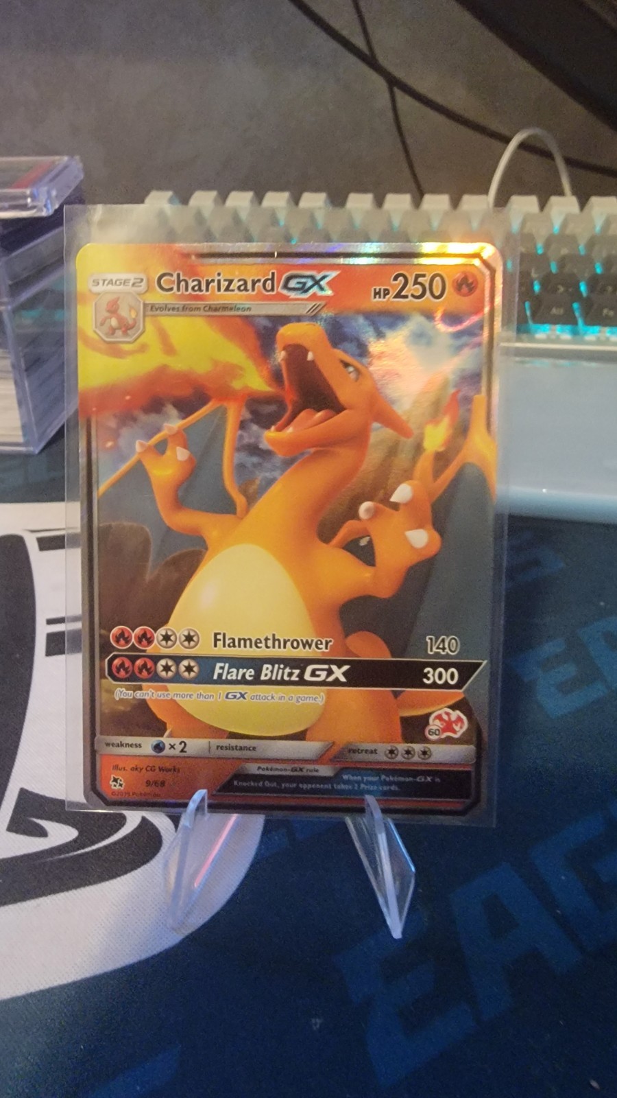 Pokémon TCG Charizard GX 9/68 Hidden Fates Ultra Rare MINT