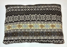 VTG Fair Isle Pattern Scotland Knit Small Wool Nordic Decorative Pillow 11 x 15"