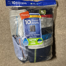 Hanes Boys Boxer Briefs Size XL 18  20 Tagless Pack of 10 New With Tags