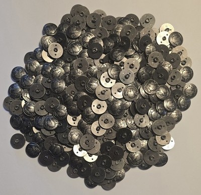 Lot of 350 Facsimile Buffalo Nickel Conchos Used .75'' Jewelry Arts Crafts