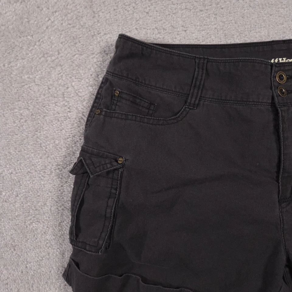 Pantalones Cortos Carga RuffHewn Para Mujer Talla 10 Gris Lino Algodón Informales Bolsillos Exterior Foto 4 de 4